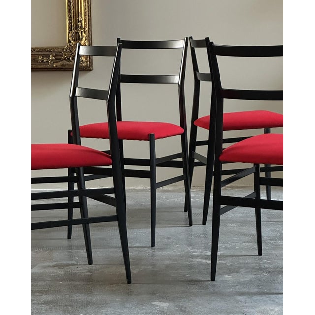Wood Vintage Superleggera Chairs by Gio Ponti for Cassina, 1950s, Set of 6 For Sale - Image 7 of 12