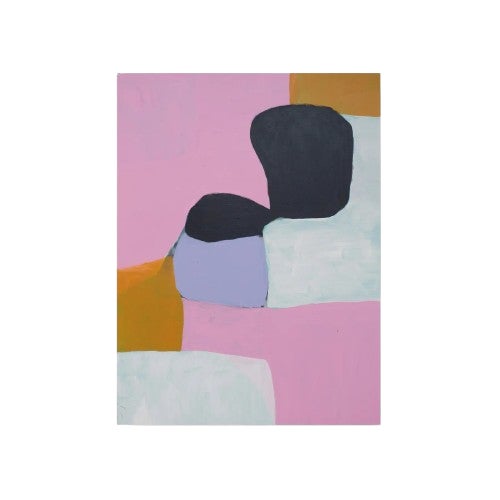 A large-scale abstract print designed to bring warmth, color, and balance to modern interiors. This piece features a soft...