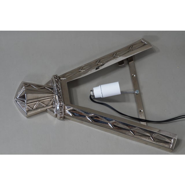 French Art Deco Wall Sconces by Degue 1920s France - A Pair For Sale - Image 9 of 13