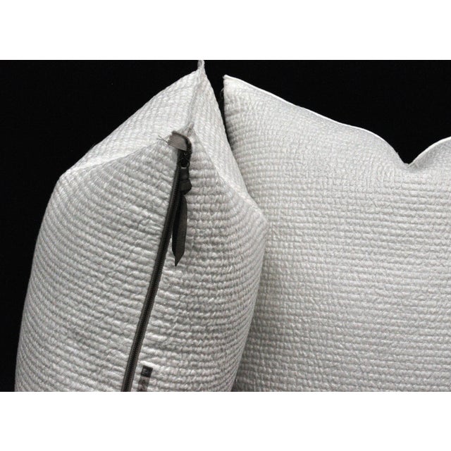 Contemporary Maison De Vacances Parisian Designer Linen Pillows - a Pair For Sale - Image 4 of 9