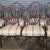 Mid 20th Century Set of 8 Mahogany Federal Style Shield Back Dining Chairs Silk Prussian Blue Fabric For Sale In Cleveland - Image 6 of 13