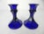 Vintage Pair of Cobalt Candle Holders For Sale In Orlando - Image 6 of 9