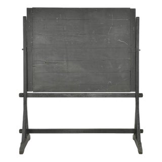 Large Patinated Wooden Blackboard For Sale