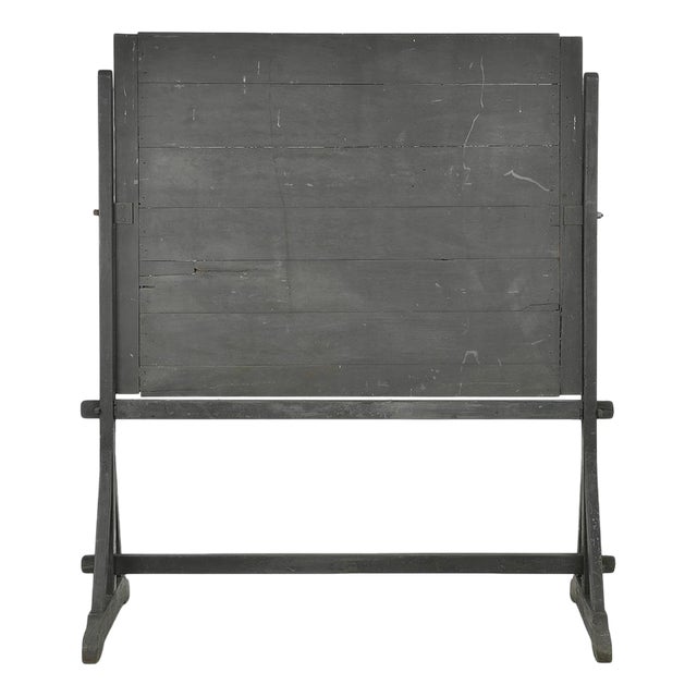 Large Patinated Wooden Blackboard For Sale