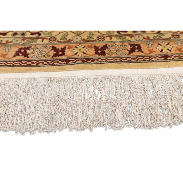 Ecru Antique Hereke Rug 2'8'' x 3'8'' For Sale - Image 8 of 12