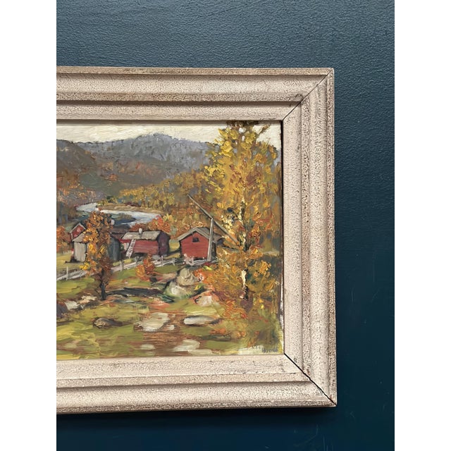 Mid 20th Century Hundt, Landscape, 1960s, Oil on Panel, Framed For Sale - Image 5 of 12