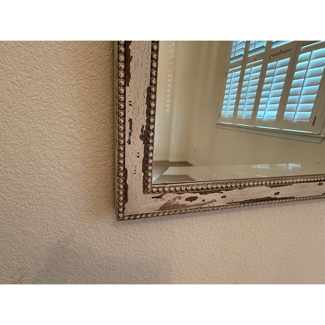 Antique White Ethan Allen Neoclassical Wall Mirror For Sale - Image 8 of 10