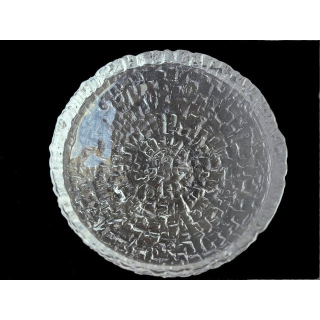 Mid 20th Century Scandinavian Brutalist Textured Glass Bowl For Sale In Miami - Image 6 of 12