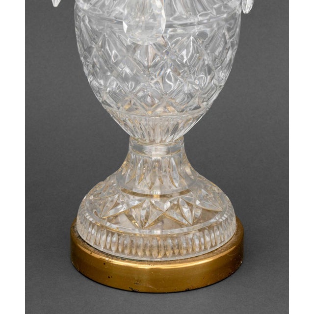 Louis XV Style Gilt Metal and Cut Crystal Candelabrum For Sale - Image 4 of 8