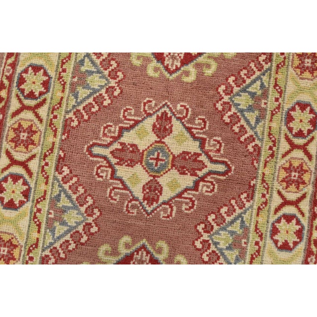 Textile Kazak Runner 2′ X 6’5” Brown Wool Tribal Hand-Knotted Oriental Rug For Sale - Image 7 of 12