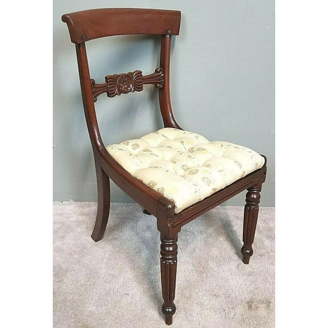 Antique 1800's George III Style Mahogany English Regency Desk Vanity Chair For Sale - Image 11 of 11
