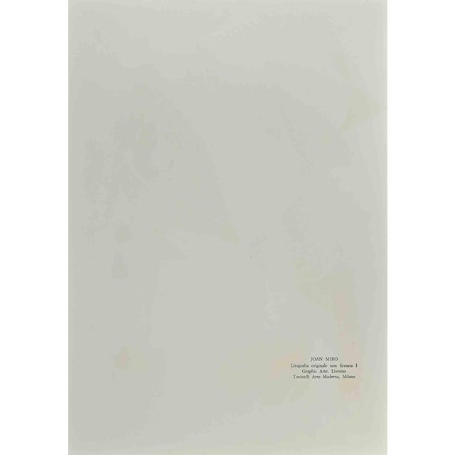 "miró lithographe ii - plate i" is a lithograph realized by joan miró in 1975. Perfect conditions. It comes from the set...