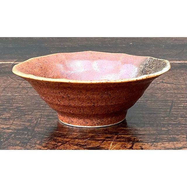 Vintage Textured Ceramic Bowl For Sale - Image 4 of 12