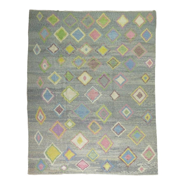 Vintage Zabihi Collection Inspired Turkish Tulu Rug For Sale