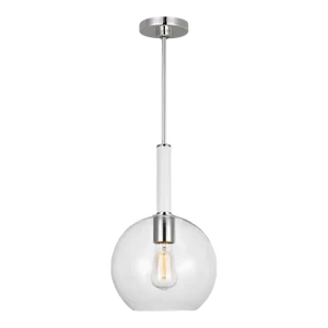 Kate Spade by Visual Comfort Studio Monroe Round Pendant, Polished Nickel