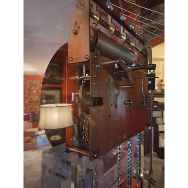 1960's Monumental Mid Century Modern Lucite Grandfather Clock For Sale - Image 17 of 17