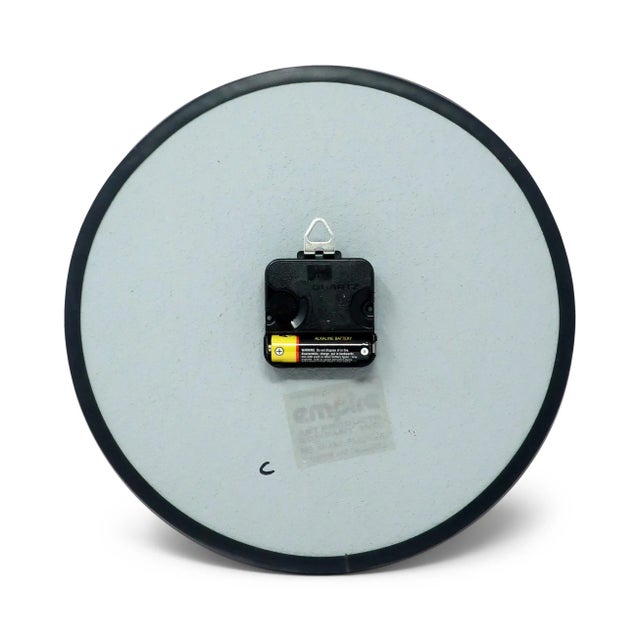 Wood 1980s Postmodern Wall Clock by Empire Arts For Sale - Image 7 of 7