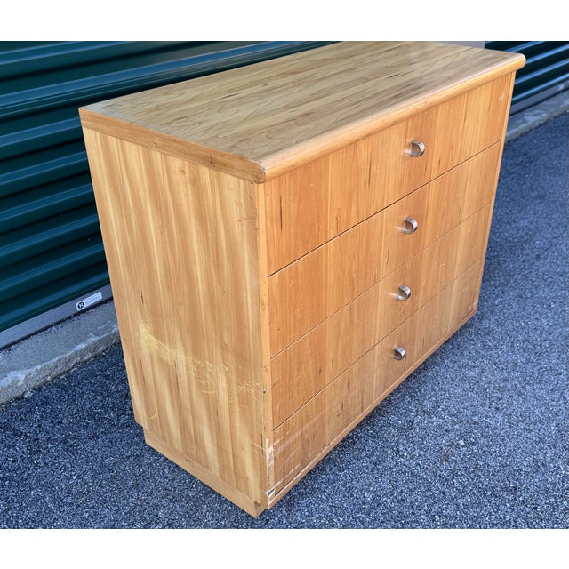 Vintage 1970s Jack Cartwright for Founders Furniture Light Elm Wood Small Dresser Add a touch of Mid-Century Modern...