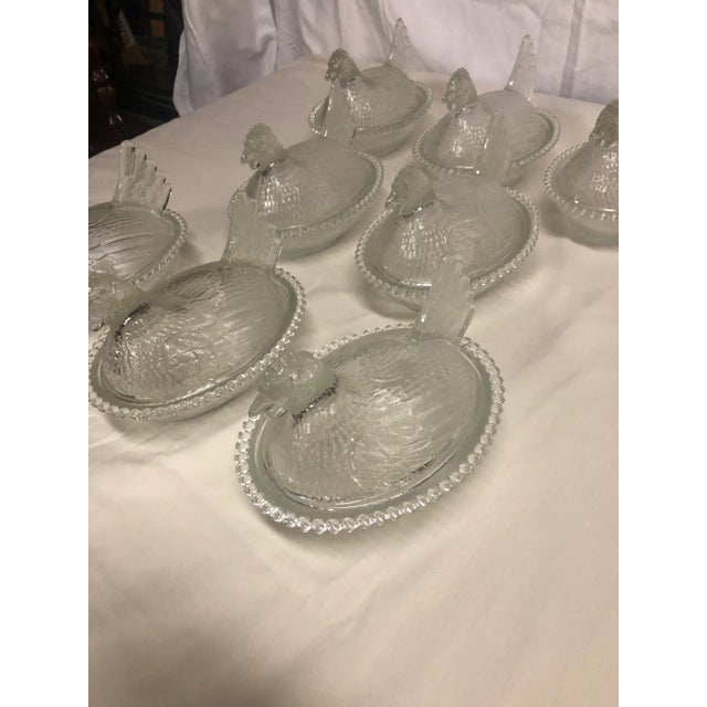 Transparent Vintage 1980s Glass Chicken Figure Bowl or Candy Dish For Sale - Image 8 of 12