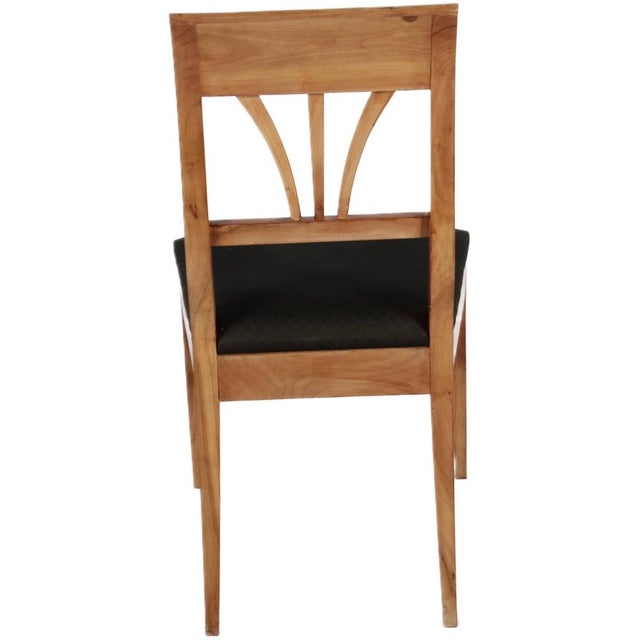 Gold Antique Biedermeier Chairs in Cherry Wood, 1820, Set of 4 For Sale - Image 8 of 18