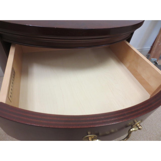 Bernhardt Bernhardt Oval Three-Drawer Nightstand For Sale - Image 4 of 8