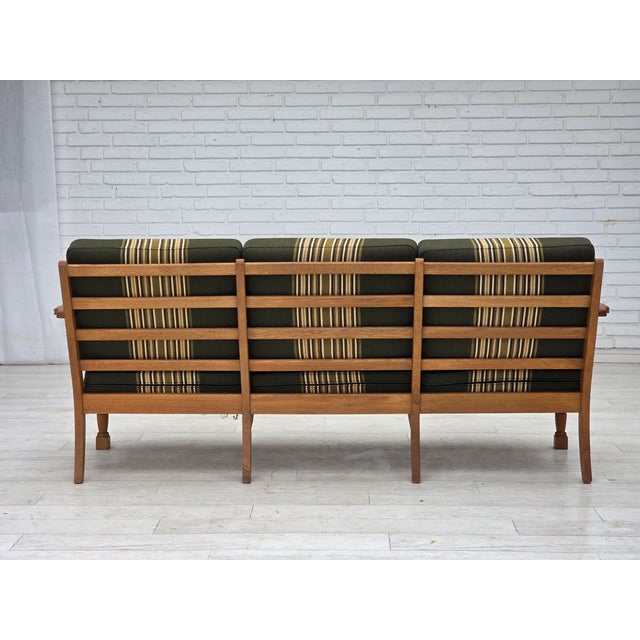 Vintage Danish Three-Seater Sofa in Green Furniture Wool, 1970s For Sale - Image 14 of 18