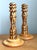 Vintage Inlaid Wood Candlesticks - A Pair For Sale - Image 10 of 12