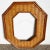 Boho Chic Octagonal Herringbone Frame For Sale - Image 4 of 8