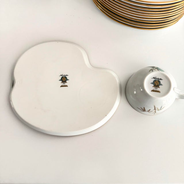 Mid 20th Century Noritake Japanese Snack Set for 12 With Teapot, Creamer and Sugar - 7 Pieces For Sale - Image 11 of 12