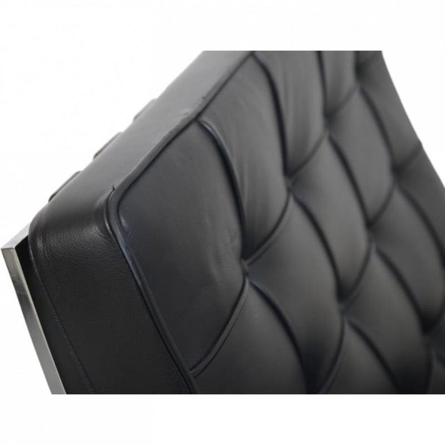 Black Barcelona Chair in Black Leather by Ludwig Mies van der Rohe, 2010s For Sale - Image 8 of 18