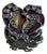 Mid Century Sterling Silver JMS Enamel and Marcasite Butterfly Brooch For Sale