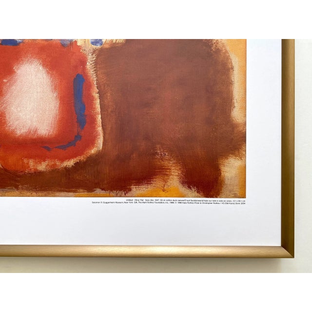 Mark Rothko Foundation Abstract Expressionist Lithograph Print Framed Museum Poster " Untitled " 1947 For Sale - Image 11 of 13