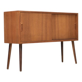 Mid Century Danish Teak Sideboard Cabinet For Sale