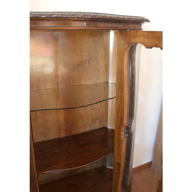 Chippedale Style Walnut Showcase, 1940s For Sale - Image 6 of 10
