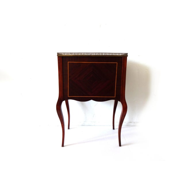 20th Century French Marquetry and Leather Faux-Book Front Tables - a Pair For Sale - Image 11 of 13