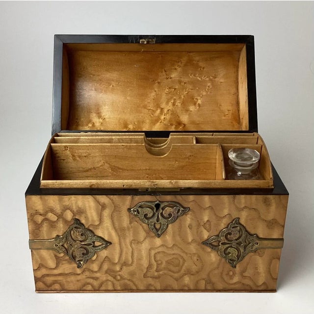 Burl Wood Dome Letter Writing Treasure Box. The wood looks like maple and has some Birdseye maple on the inside. Nice...