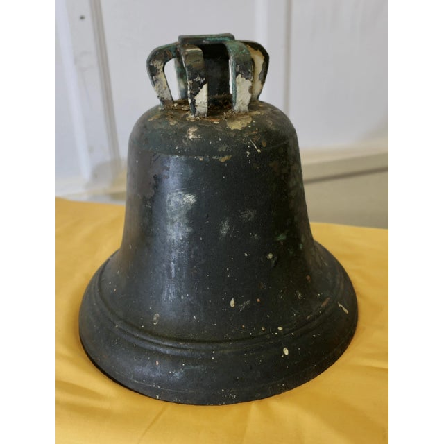 Metal Heavy Bronze Tower Bell For Sale - Image 7 of 8