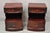 Vintage Chinese Chippendale Mahogany 2 Drawer Nightstands Bedside Tables - a Pair. Item features beautiful wood grain,...
