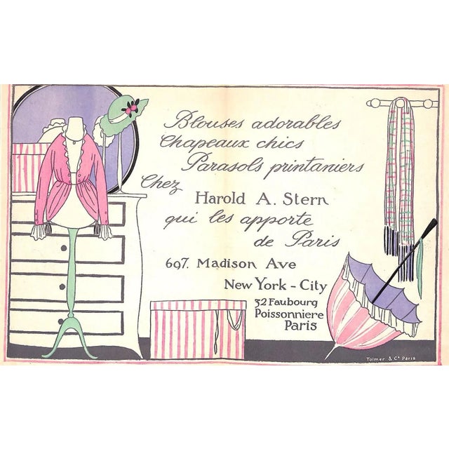 Printed by Tolmer & Co Paris 7 1/2" x 5 3/4"