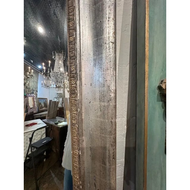 French Silver Leaf Mirror For Sale - Image 4 of 5
