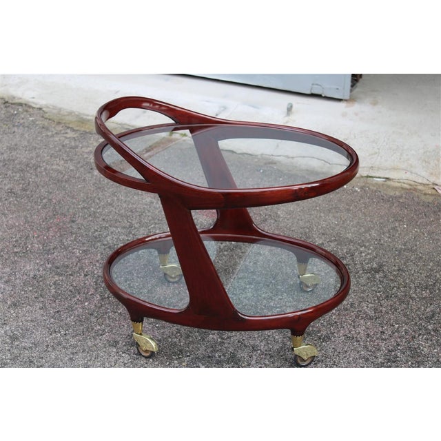 Vintage Ovale Bar Cart by Cesare Lacca, 1950s For Sale - Image 12 of 12