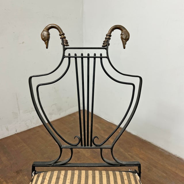 1930s C. 1930s Samuel Copelon Swan & Lyre Back Dining Chairs - Set/4 For Sale - Image 5 of 11