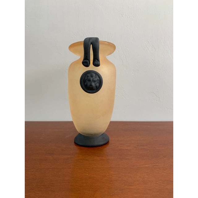 Traditional Mid 20th Century Regency Frosted Art Glass Vase For Sale - Image 3 of 11