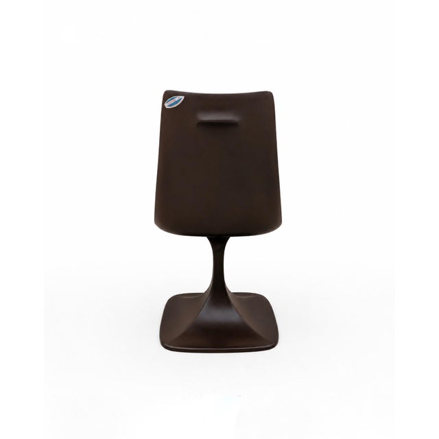 1970s Tulip Padded Chairs in Brown Fiberglass from Felpam, 1970s, Set of 2 For Sale - Image 5 of 9