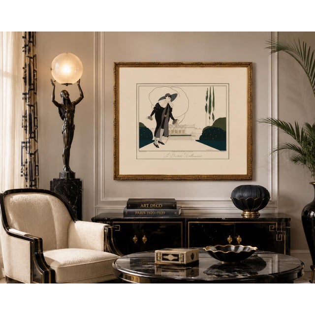 Printmaking Materials 1910s Umberto Brunelleschi "Le Docteur Ballanzone" 1914 Original Pochoir-Colored Engraving, Framed For Sale - Image 7 of 12