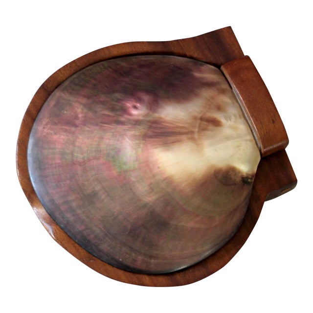 1960s Wooden Shell Box Attributed to Alexander Noll For Sale