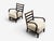 German Modern, Lounge Chairs, Oak, Beige Shearling, Germany, 1940s For Sale - Image 4 of 13