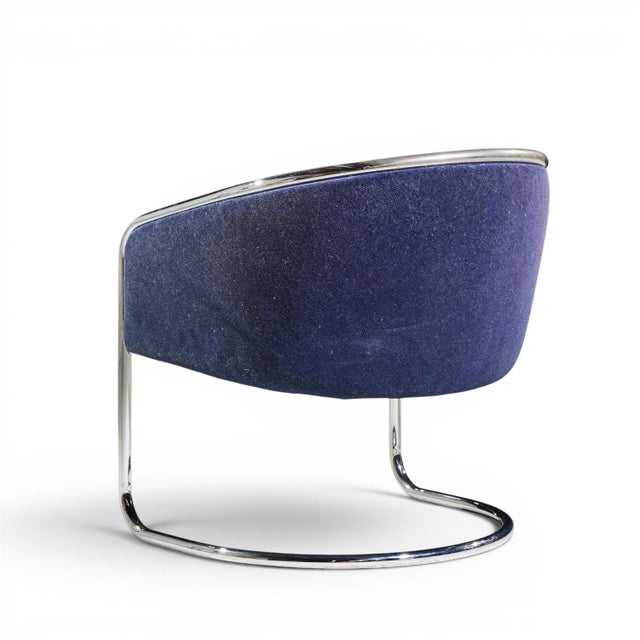 Chrome Anton Lorenz for Thonet Mid Century Chrome Tub Chairs - Pair For Sale - Image 8 of 12