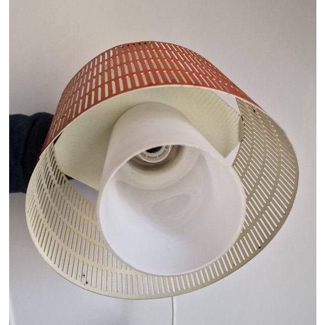 Vintage Coral Metal Pendant Light, 1960s For Sale - Image 4 of 7