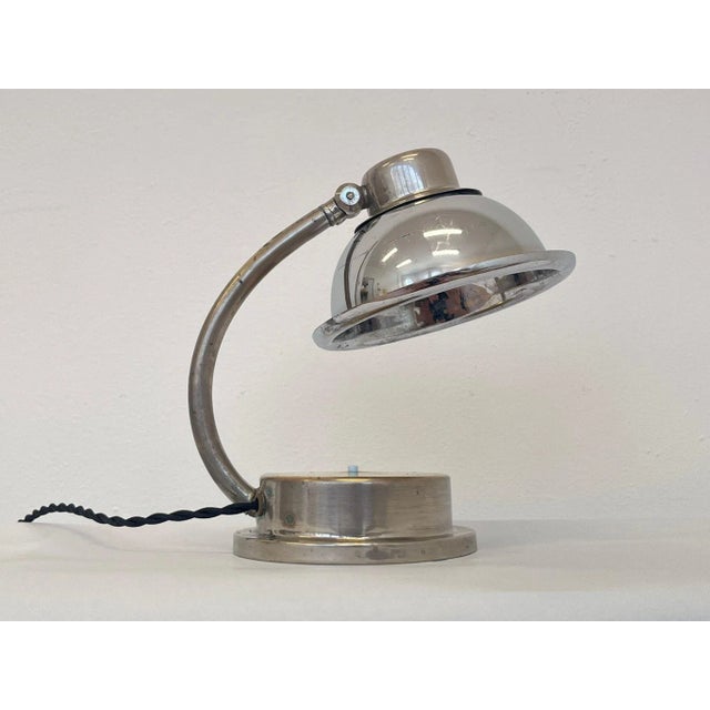 Art Deco Chrome Table Lamp, 1930s For Sale - Image 6 of 9